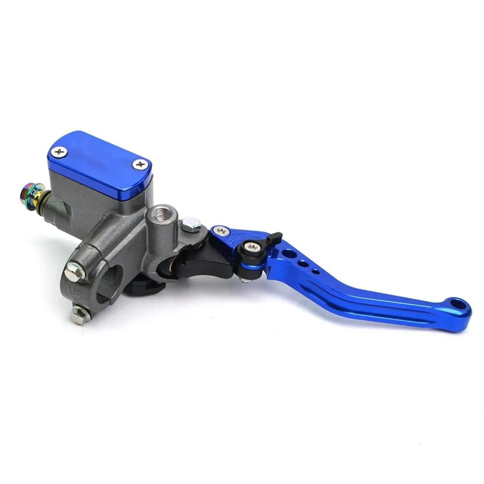 Kupplungshebel Bremshebel Kupplung Universal 22mm Für Kawasaki Für Suzuki Motocross Vespa Dirt Pit Bike Motorrad Hauptzylinder Hebel Bremse Hydraulische Kupplung Pumpe(Blue,Right) von HXCKBLBY