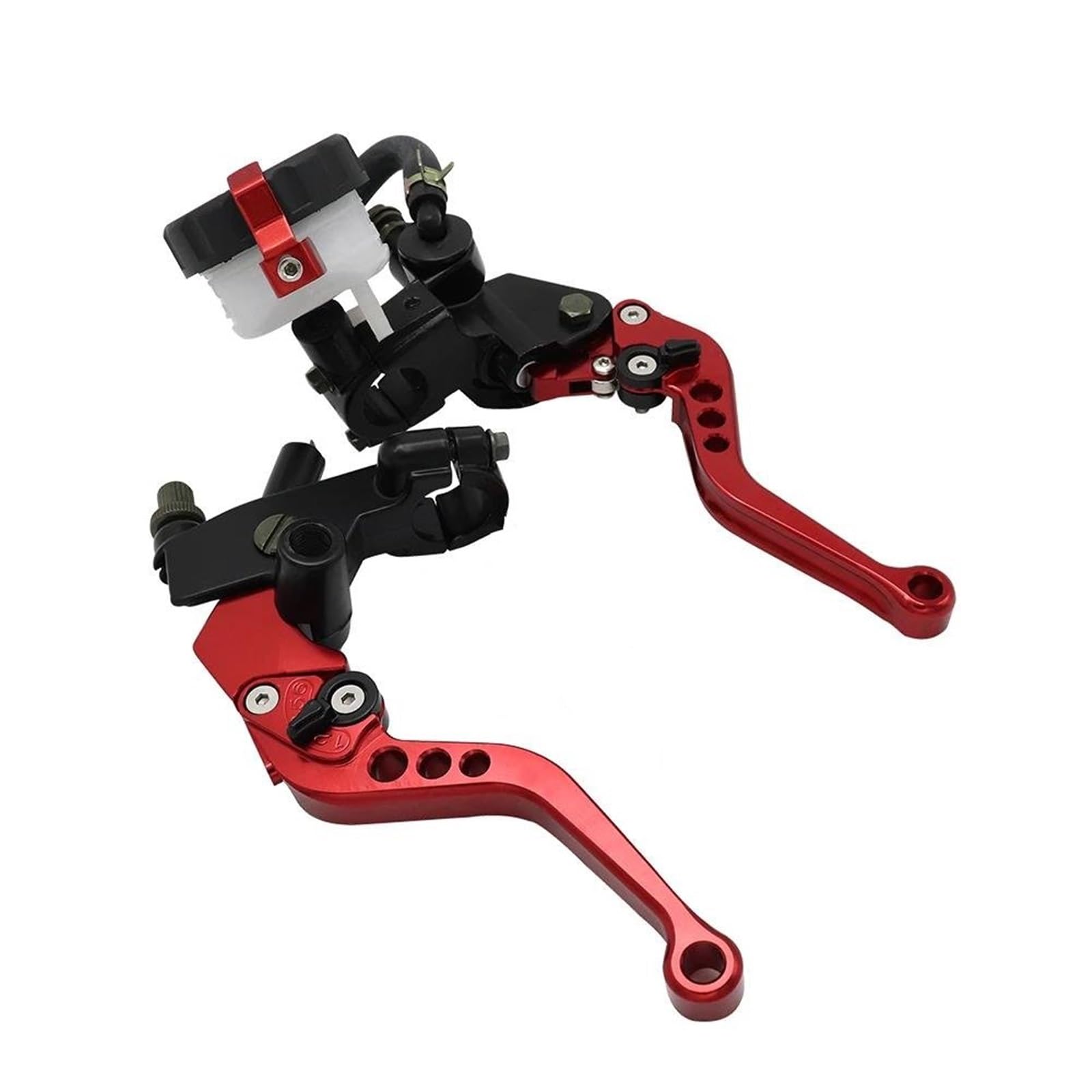 Kupplungshebel Bremshebel Kupplung Universal 7/8" 22mm Kit Flüssigkeitsbehälter-Set Langlebige Motorrad-Kupplungsbremszylinder-Behälterhebel(Red) von HXCKBLBY