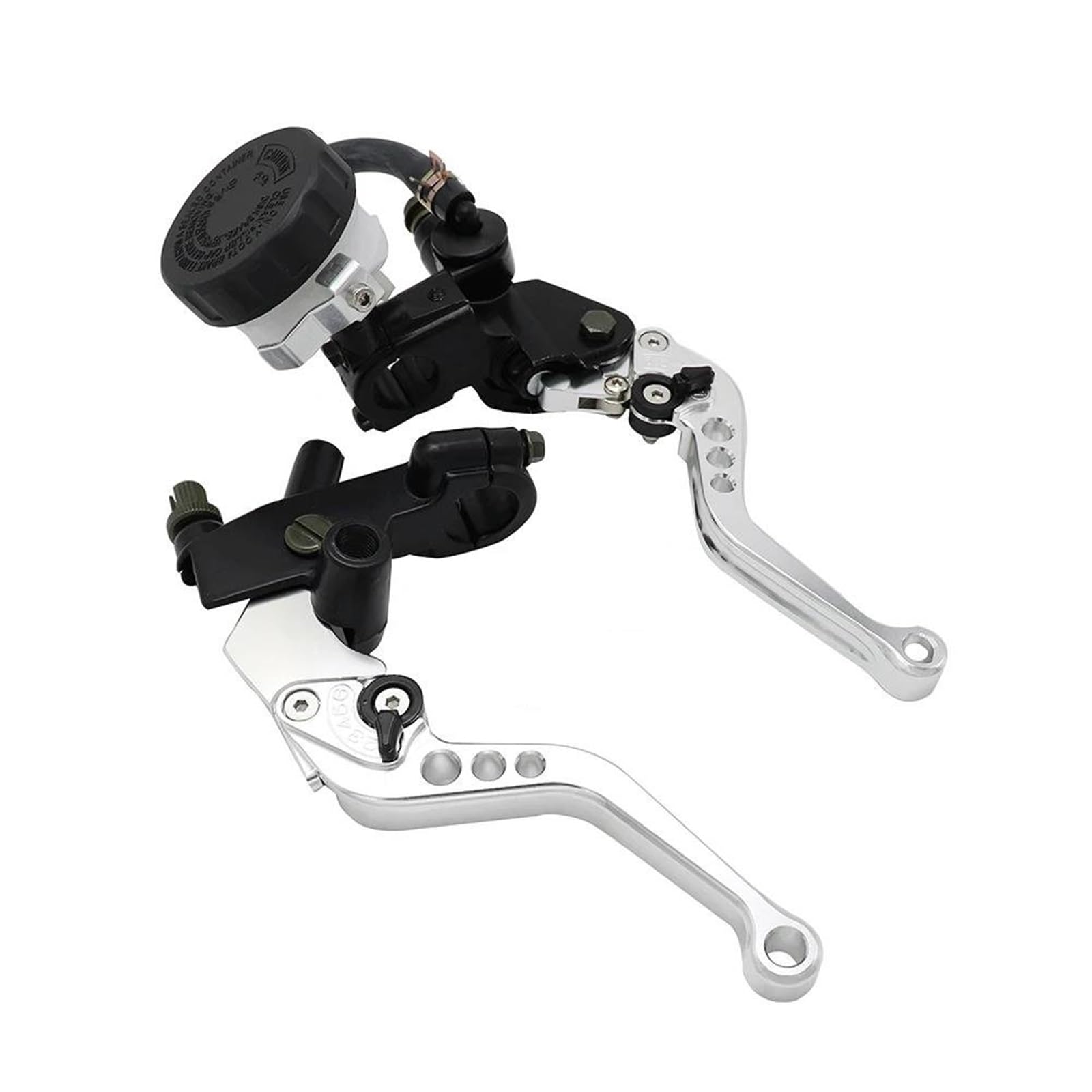 Kupplungshebel Bremshebel Kupplung Universal 7/8" 22mm Kit Flüssigkeitsbehälter-Set Langlebige Motorrad-Kupplungsbremszylinder-Behälterhebel(White) von HXCKBLBY