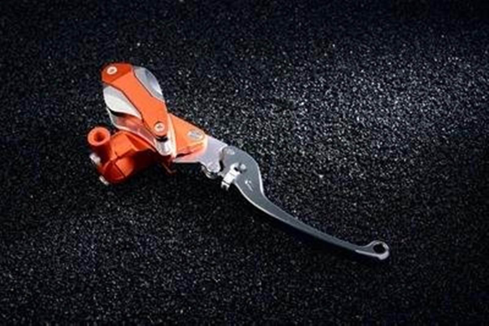 Kupplungshebel Bremshebel Kupplung Universal Für Kawasaki Für Suzuki 1 Stück 12,7mm Motorrad Bremse Kupplung Pumpe Hauptzylinder Hebel Griff(Orange,Right) von HXCKBLBY