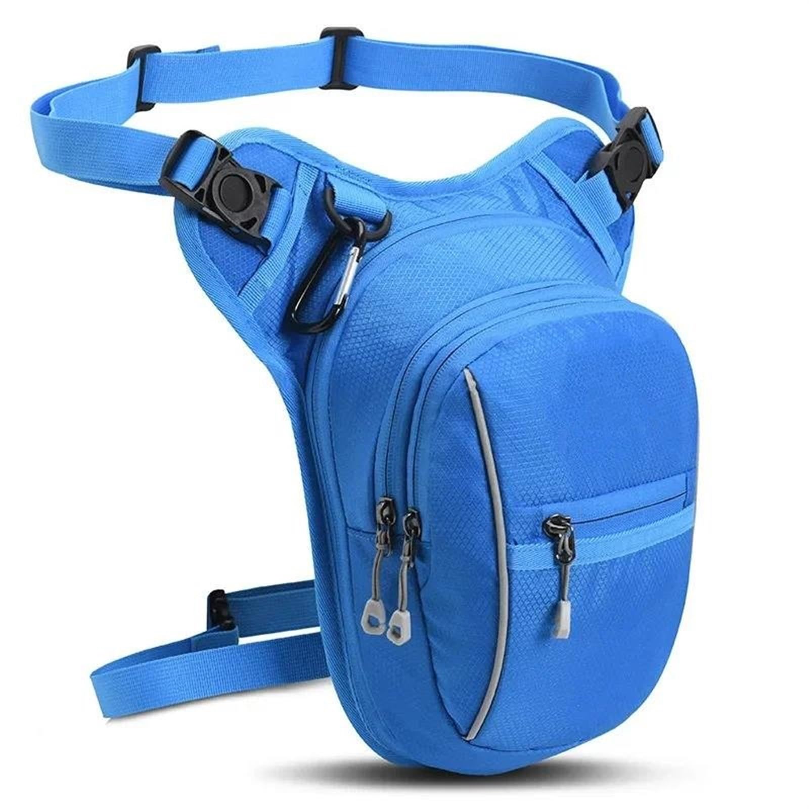 Motorbike Riding Bag Motorrad Drop Taille Bein Tasche Oberschenkel Gürtel Hüfte Bum wasserdichte Motorrad Taktische Reise Handy Geldbörse Fanny Pack Taschen Motorcycle Side Bag(Blue) von HXCKBLBY