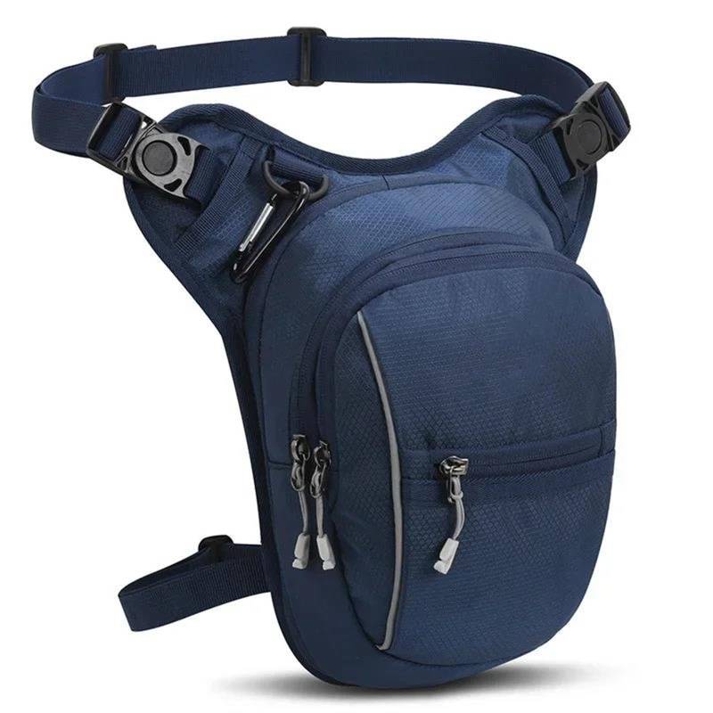 Motorbike Riding Bag Motorrad Drop Taille Bein Tasche Oberschenkel Gürtel Hüfte Bum wasserdichte Motorrad Taktische Reise Handy Geldbörse Fanny Pack Taschen Motorcycle Side Bag(Dark Blue) von HXCKBLBY