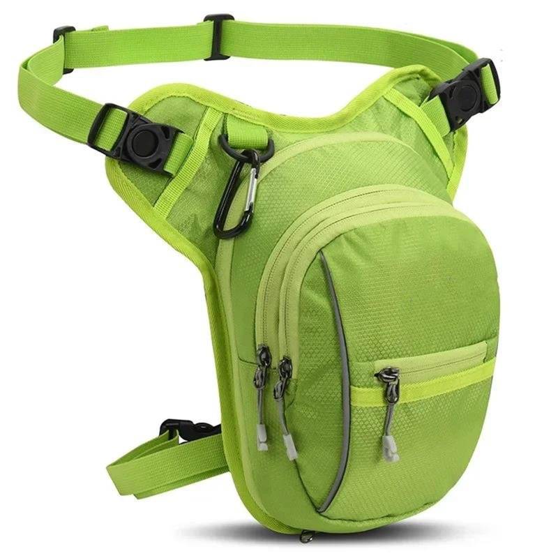 Motorbike Riding Bag Motorrad Drop Taille Bein Tasche Oberschenkel Gürtel Hüfte Bum wasserdichte Motorrad Taktische Reise Handy Geldbörse Fanny Pack Taschen Motorcycle Side Bag(Green) von HXCKBLBY