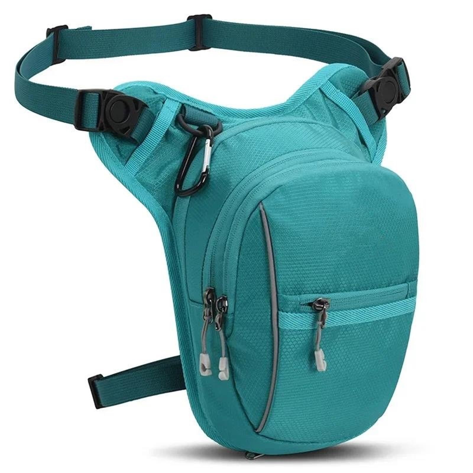 Motorbike Riding Bag Motorrad Drop Taille Bein Tasche Oberschenkel Gürtel Hüfte Bum wasserdichte Motorrad Taktische Reise Handy Geldbörse Fanny Pack Taschen Motorcycle Side Bag(Lake Blue) von HXCKBLBY