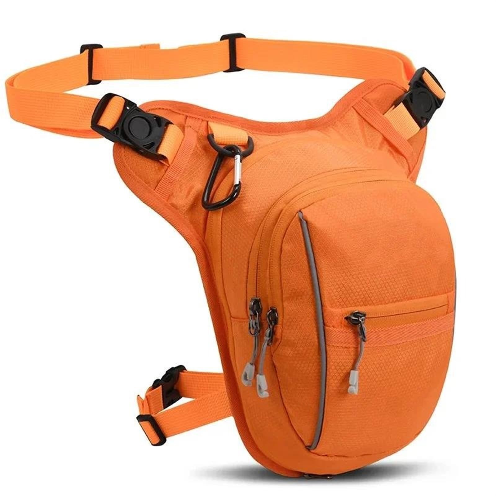 Motorbike Riding Bag Motorrad Drop Taille Bein Tasche Oberschenkel Gürtel Hüfte Bum wasserdichte Motorrad Taktische Reise Handy Geldbörse Fanny Pack Taschen Motorcycle Side Bag(Orange) von HXCKBLBY