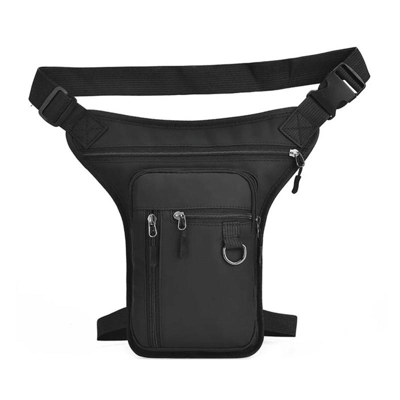 Motorbike Riding Bag Multifunktionale wasserdichte Einzel-Schulter-Bein-Seitentasche Umhängetaschen Herren Taille Beintasche Für Outdoor Wandern Moto Accesorios Motorcycle Side Bag(Black) von HXCKBLBY