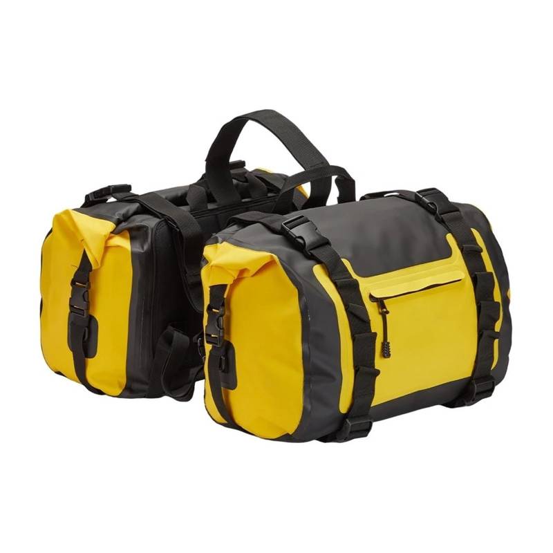 Motorbike Riding Bag Universal Motorrad Seitentasche Hecktasche Motorrad wasserdichte Satteltasche Für R1250GS Für CBR600RR Für Kawasaki Für KLR650 Motorcycle Side Bag(2pcs 25L Yellow) von HXCKBLBY