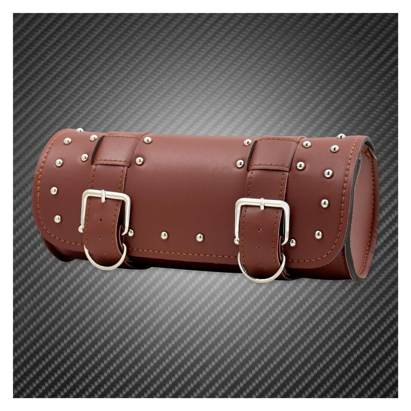 Motorbike Riding Bag Vorne Reise Lagerung Gepäck Wasserdicht Griff Schwanz Tasche Universal Motorrad Gabel Werkzeug Taschen Für Harley Touring Motorcycle Side Bag(Brown Bag) von HXCKBLBY