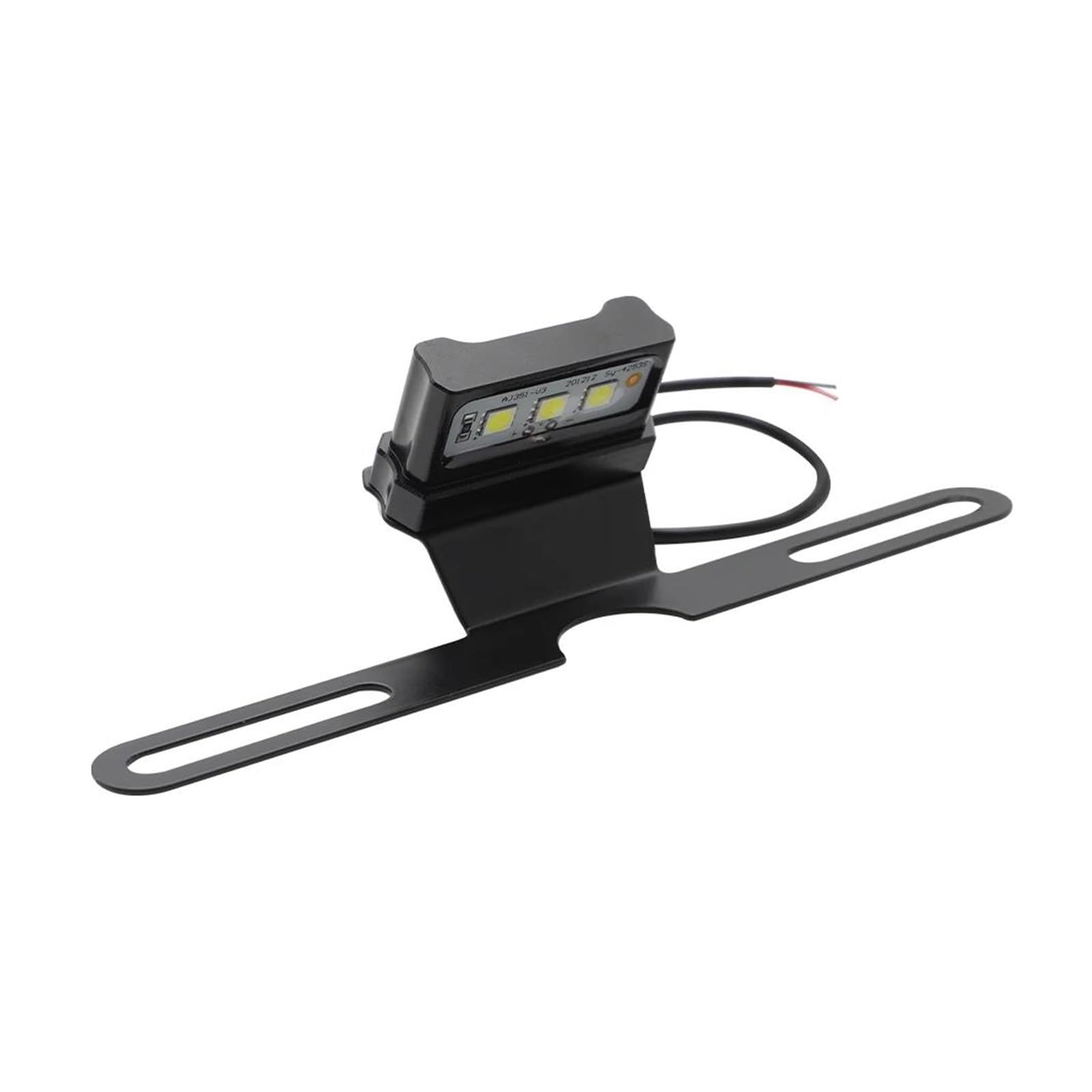 Motorrad Lizenz Kennzeichenhalter Plattenhalter-Halterung Mit LED-Rücklicht, Universal-Motorrad-Hecklizenz Für Kawasaki Für Suzuki Kennzeichen Halter Einstellbare Kennzeichenhalter(Black) von HXCKBLBY