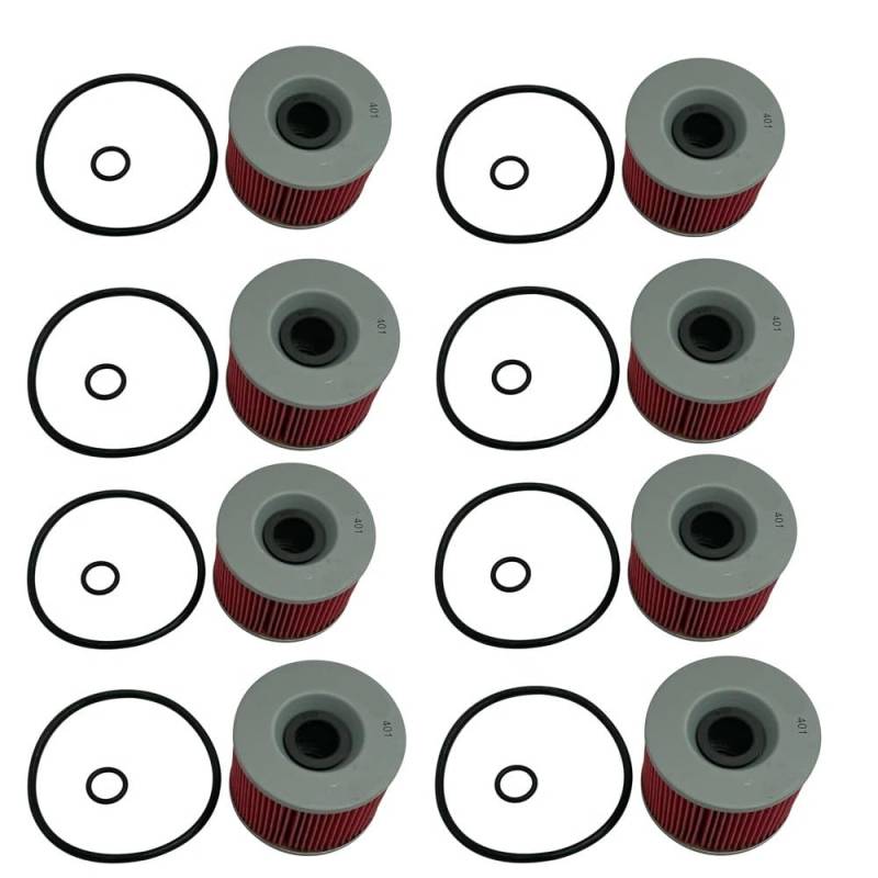 Motorrad-Ölfilter for KZ1100 Z1100 ZN1100 ZR1100 ZX1100 ZG1200 ZRX1200 ZZR1200 FZ700 FZX700 FZ750 FZX750(8pcs) von HXRAXINWN