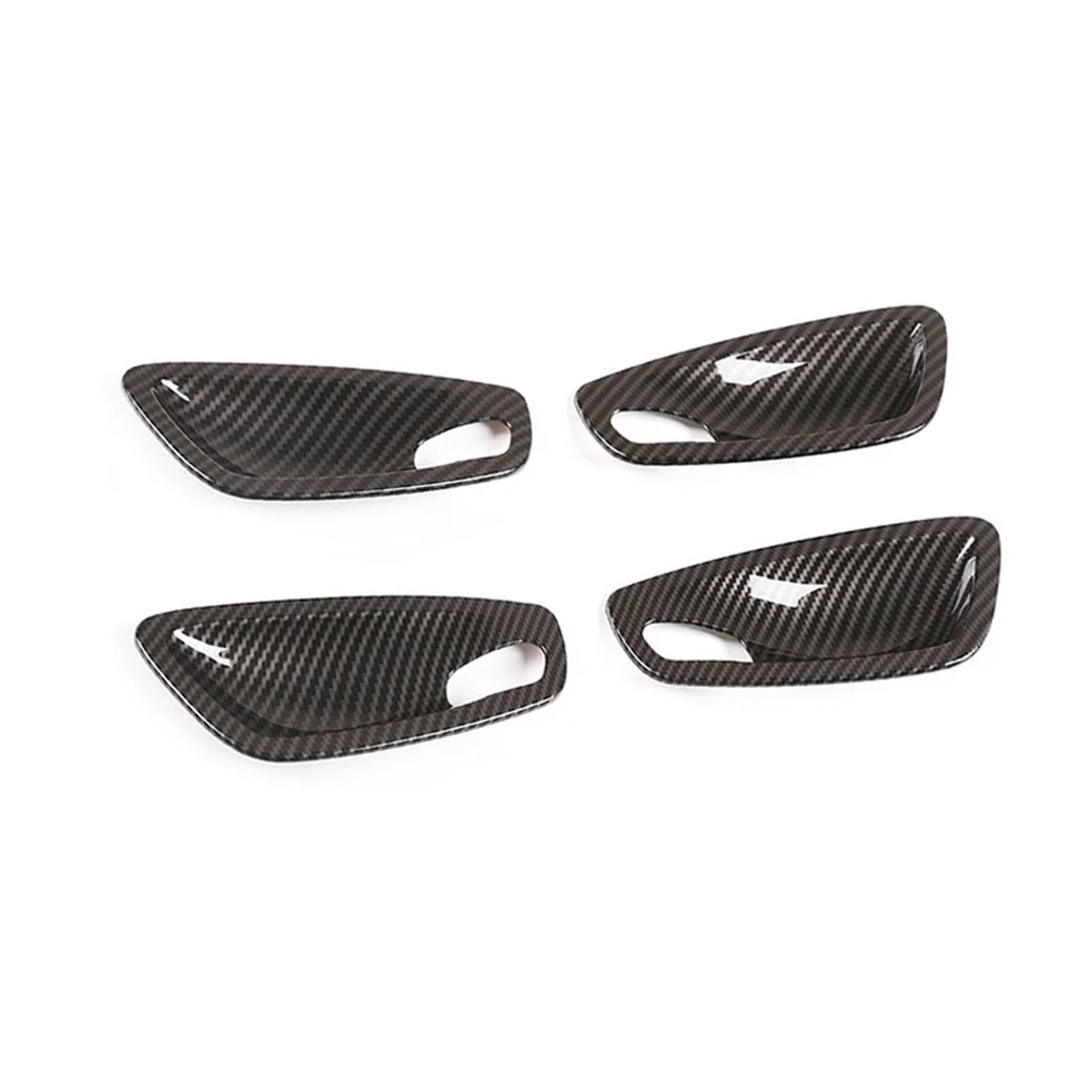 Center Konsole Trim 2/4PCS Für 1 Serie E81 E82 E87 E88 2007 2008 2009 2010 2011 Auto Innen Tür Griff Schüssel Abdeckung Trim Zubehör Interieur Control Panel(4PCS Carbon Fiber) von HXVGEGKPYK