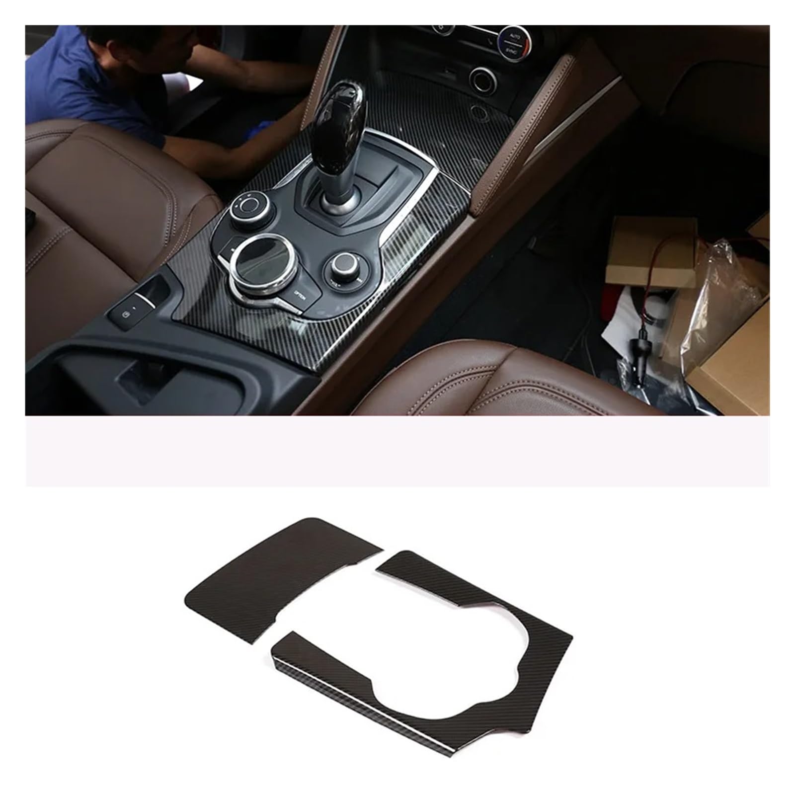 Center Konsole Trim Für A&lfa Für R&omeo Für G&iulia Für S&telvio 2016 2017 2018 2019 Auto Center Konsole Dekoration Rahmen Trim Zubehör Interieur Control Panel(for Stelvio) von HXVGEGKPYK