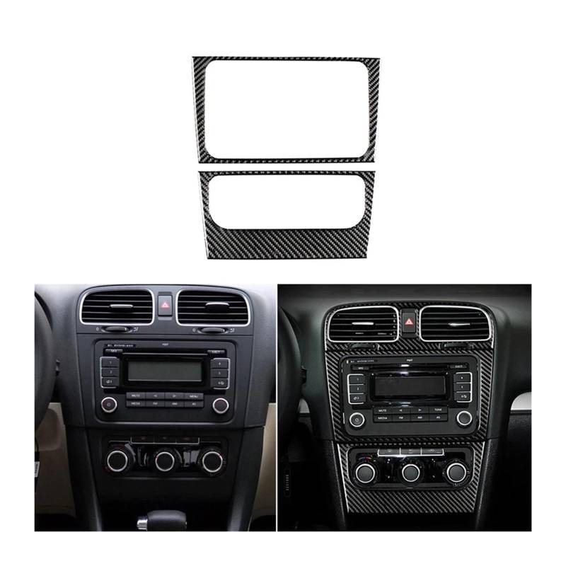 Center Konsole Trim Für G&olf 6 MK6 2010-2012 2013 Auto Center Control CD Panel Air Vent Getriebe Shift Tür Schüssel Scheinwerfer Schalter Abdeckung Rahmen Innere Trim Interieur Control Panel(CD Panel von HXVGEGKPYK