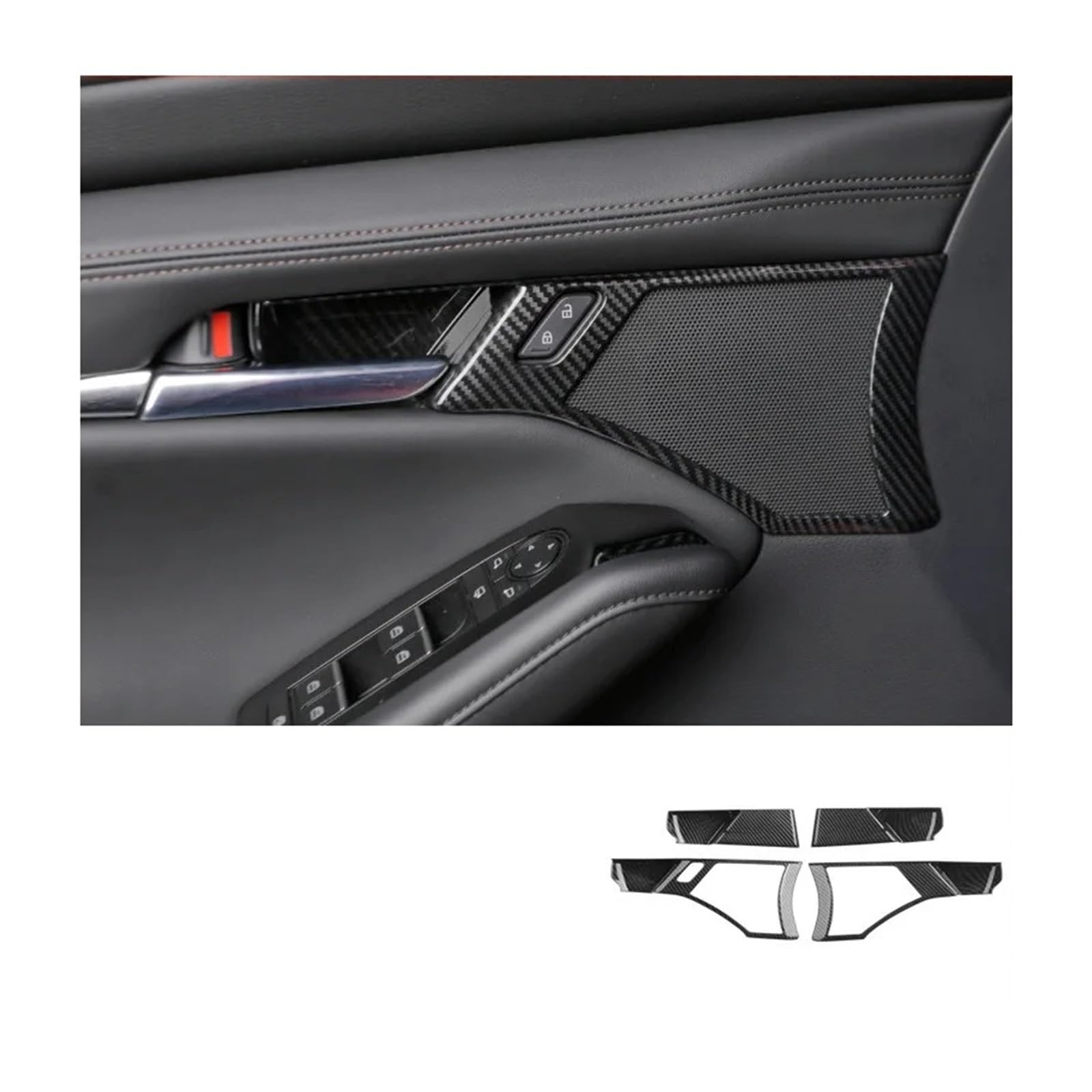 Center Konsole Trim Für M&azda 3 Für Axela 2020 Auto Innen Panel Kit Abdeckung Dekor Trim Aufkleber Interieur Control Panel(Door Interior) von HXVGEGKPYK