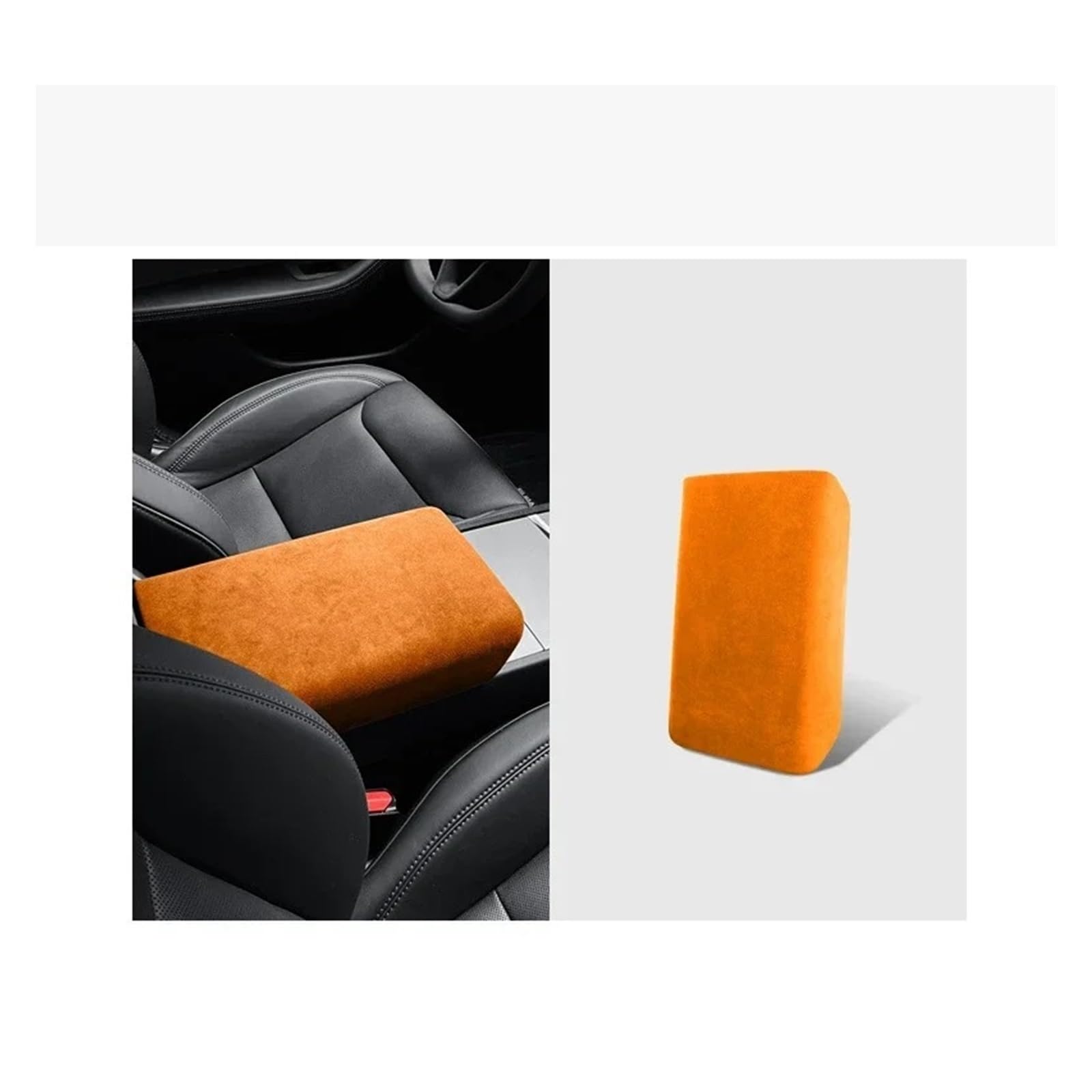 Center Konsole Trim Für T&esla Für Modell 3/3 Highland 2024 Center Control Armlehne Abdeckung Wildleder Auto Armlehne Panel Abdeckung Shell Dekoration Interieur Control Panel(Orange) von HXVGEGKPYK