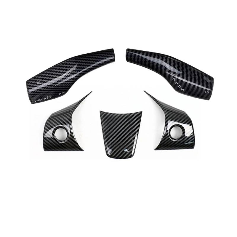 Center Konsole Trim Für T&esla Für Modell 3/Y 2017 2018 2019 2020 2021 2022 2023 Auto Lenkrad Trim Schaltwippe Abdeckung Rahmen Aufkleber Interieur Control Panel(FH-Glossy Carbon) von HXVGEGKPYK