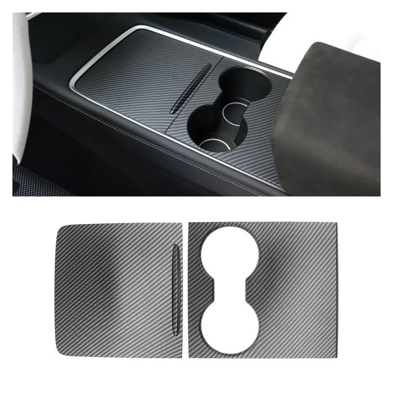 Center Konsole Trim Für T&esla Für Modell 3/Y 2021 2022 2023 Auto Zentrale Steuerung Panel Abdeckung Trim Schutz Film Innen Dekoration Konsole Aufkleber Zubehör Interieur Control Panel(Matte Carbon) von HXVGEGKPYK