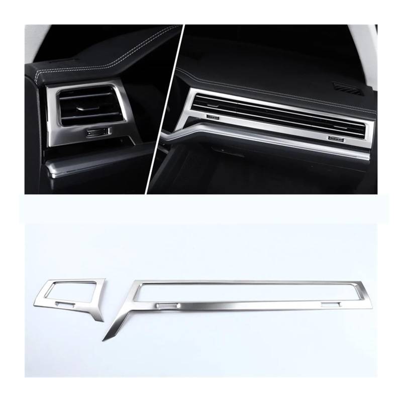 Center Konsole Trim Für T&ouare-g 2019 2020 2021 Autozubehör Splitter Edelstahl Interior Center Console Gear Shift Panel Innenabdeckung Trim Interieur Control Panel(12) von HXVGEGKPYK