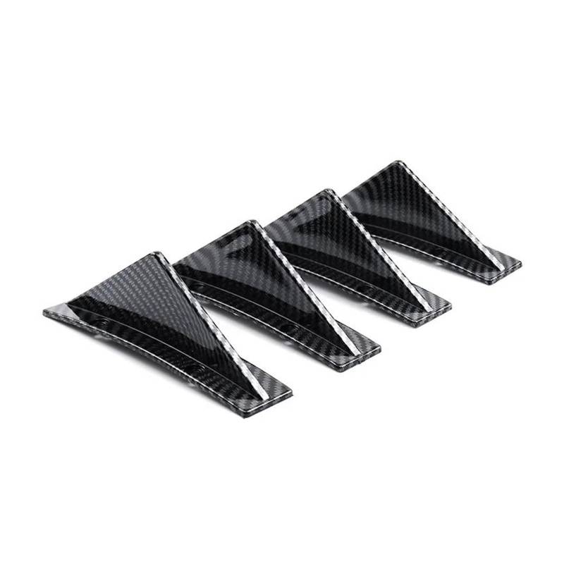 Dachspoilerflügel Universal Auto Heckschürze Spoiler Splitter Auto-Styling Auto Zubehör Diffusor Auto Hinten Stoßstange 4PCS Heckspoiler Heckflügel(Carbon-Fiber) von HXVGEGKPYK