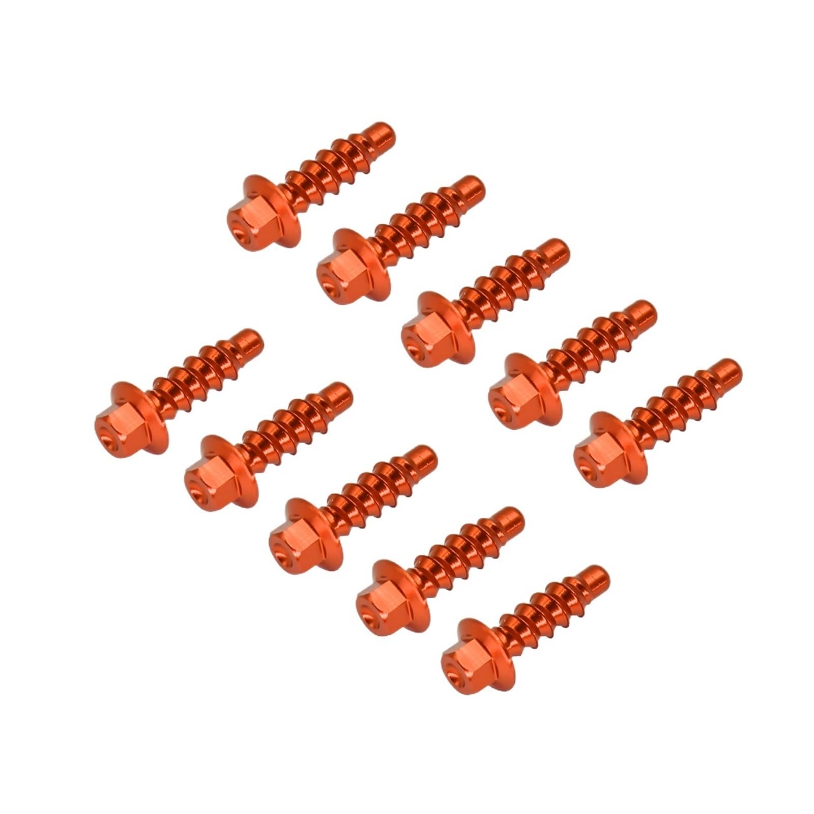 10-teiliges CNC-Motorrad-Blechschrauben-Bolzen-Kit, kompatibel mit SX SXF XC XCW XCF EXC EXCF 125-530 2004-2021 2022 2023 Universalteile(Orange) von HXYLS