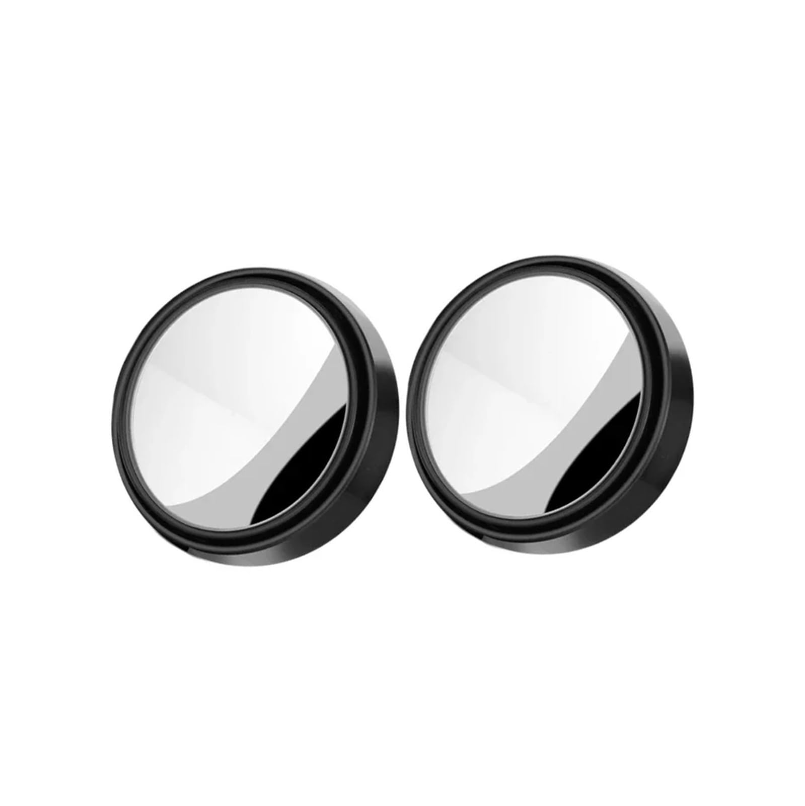 2Pcs Runde Rahmen Konvexen Blinden Winkel Spiegel Sicherheit Fahren Weitwinkel 360 Grad Einstellbar Klar Rückspiegel Auto zubehör(Black) von HXYLS