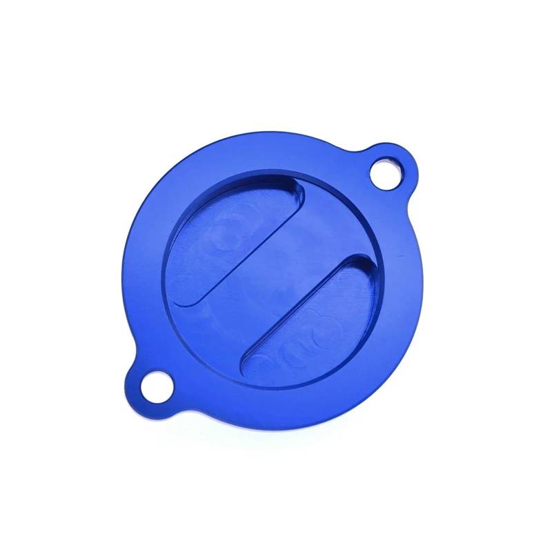 CNC-Aluminium-Ölfilter-Abdeckkappe, kompatibel mit 450 500 EXC SXF 690 790 990 1050 1190 1290 SMC Aadven-ture Du-ke RC 125 200 390(Blue) von HXYLS