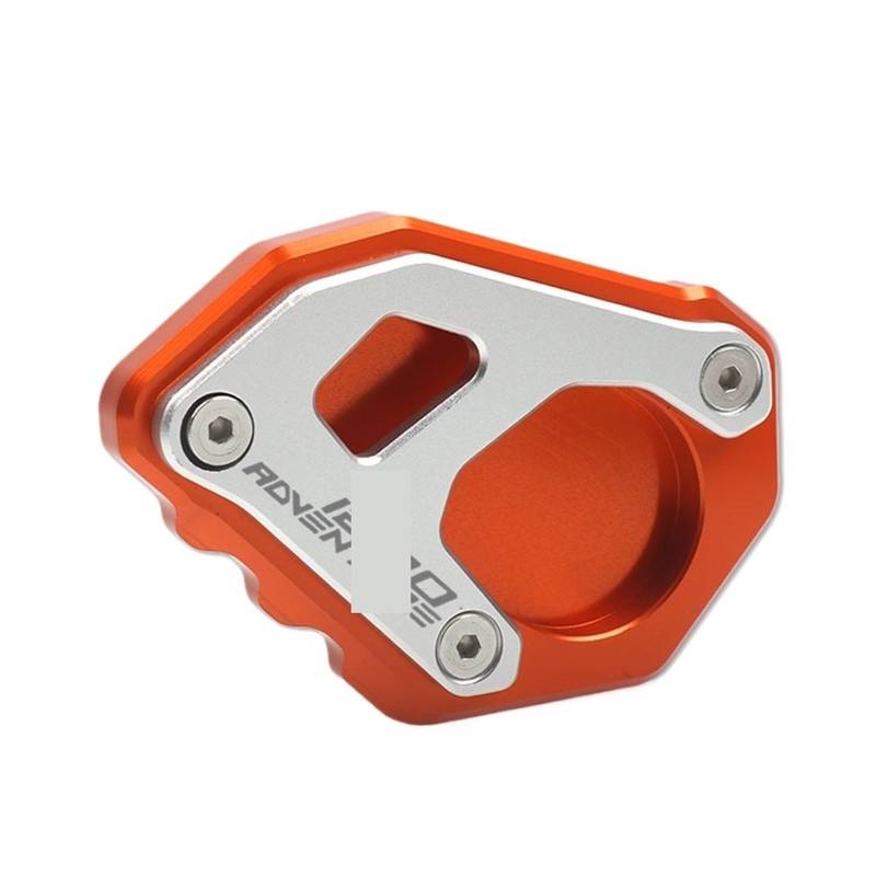 For 790 1090 1190 1090 1290 Adventure ADV Motorrad CNC Kickstand Fuß Seitenständer Verlängerung Stützplatte Pad(Orange 1290) von HXYLS