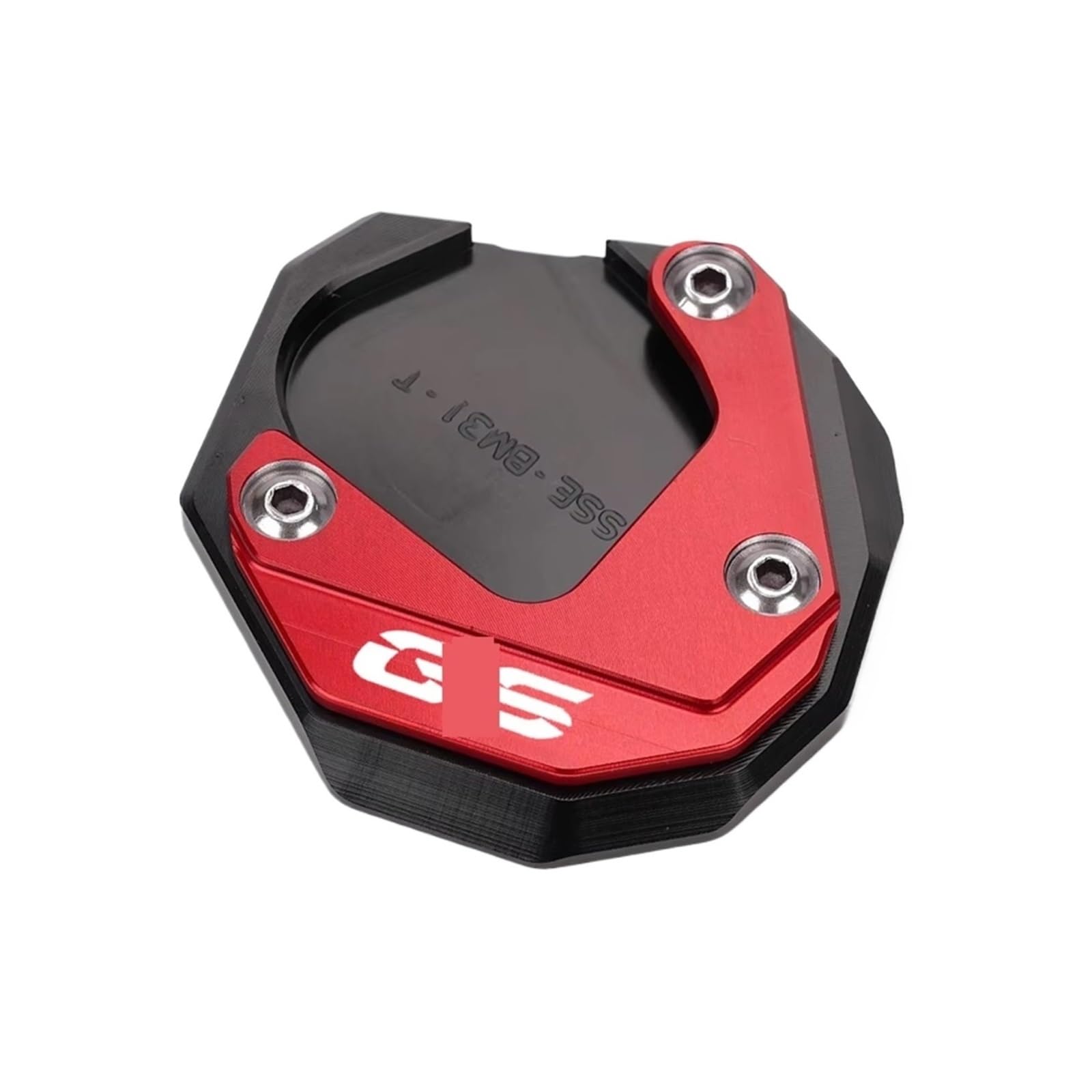 G310GS Motorradzubehör CNC-Ständer, Seitenständer, Verlängerung, Vergrößerungspad, Schlüsselanhänger, kompatibel mit G310GS, G 310 GS 2018–2022(Red-GS) von HXYLS