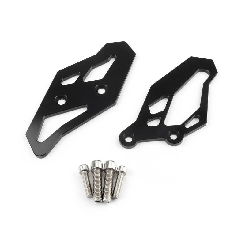 Kompatibel mit YZF R3 2015-2016 R25 2013 2014 2015 Racing Fußstütze Fußrastenanlage Rear Set Adapterplatten Motorradteile(Black) von HXYLS