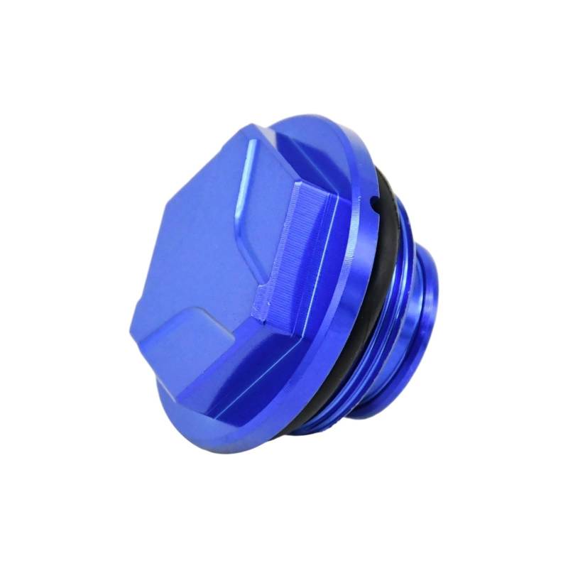 Motorrad CNC Heckbremsbremsflüssigkeit Reservoir Abdeckkappe passt kompatibel mit EXCF XC XCF XCW XCFW SX SXF 125-530 TPI Sechs Tage 2004-2024(Blue) von HXYLS