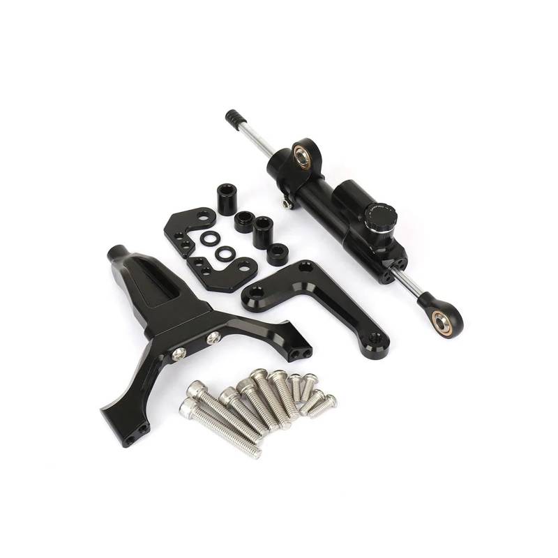 Motorradzubehör Stabilisator Lenkungsdämpfer Montagehalterung Kit Dämpfer kompatibel mit MT-09 MT09 MT 09 Mt09 2024 2025(Black) von HXYLS