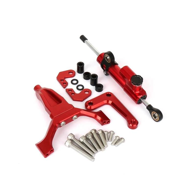 Motorradzubehör Stabilisator Lenkungsdämpfer Montagehalterung Kit Dämpfer kompatibel mit MT-09 MT09 MT 09 Mt09 2024 2025(Red) von HXYLS