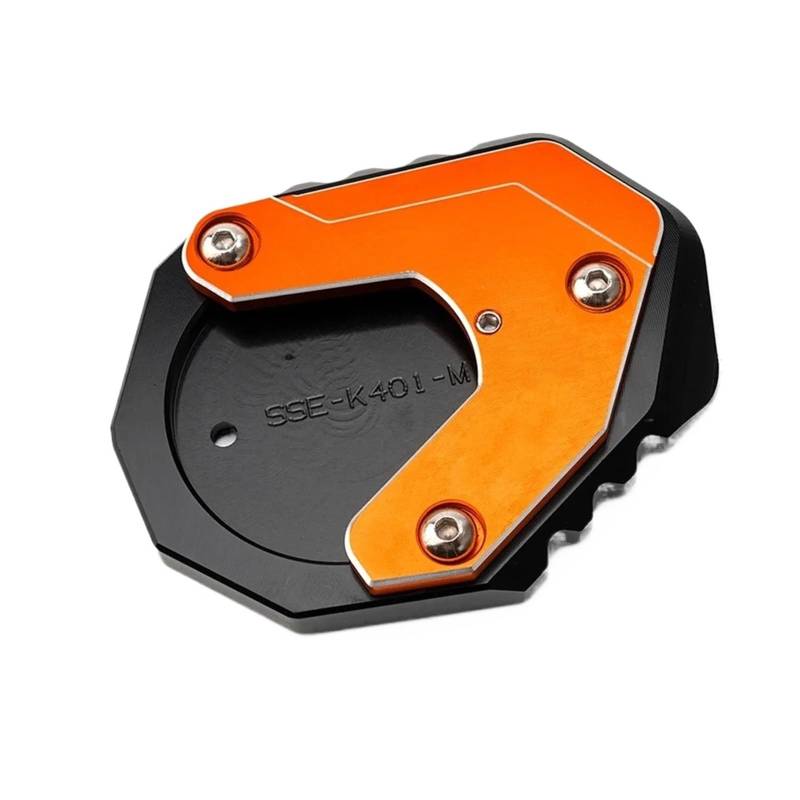 Reifenventilkappen kompatibel mit Du-ke390 Du-ke 690 125 200 250 390 DUKE690 Motorrad CNC Kickstand Seitenständer Vergrößerungspad-Verlängerungsplatte(Orange) von HXYLS