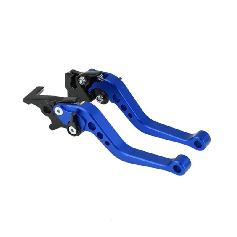 Universal Motorrad Bremshebel Motorrad Zubehör Modifizierte Hupe Einstellbare Handhebel(Blue) von HXYLS