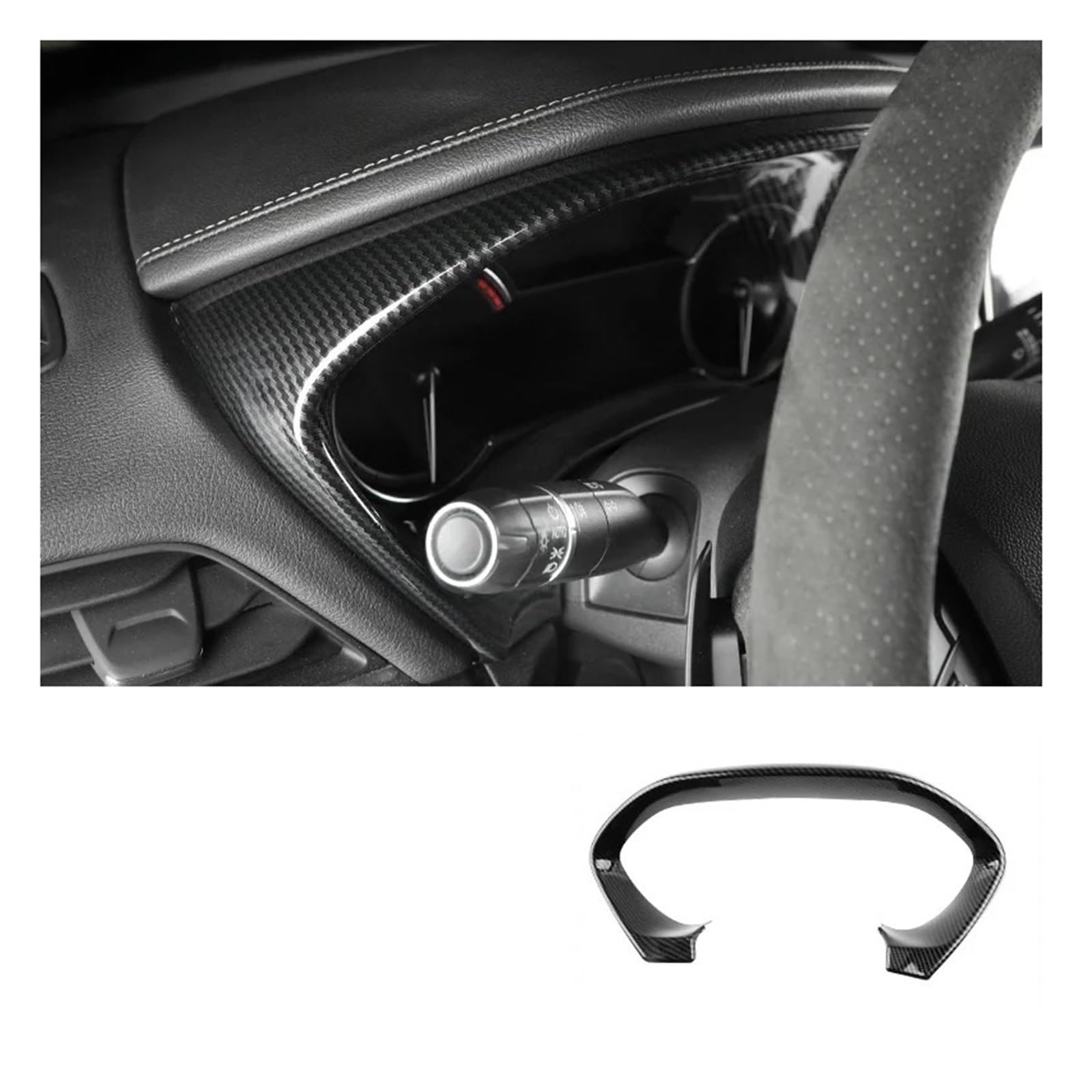 Auto Dashboard Dekoration Streifen Kompatibel for Cadillac CT4 ABS Carbon Faser Bord Rahmen Trim Innen Modifikation Aufkleber(Style 2) von HXYUA