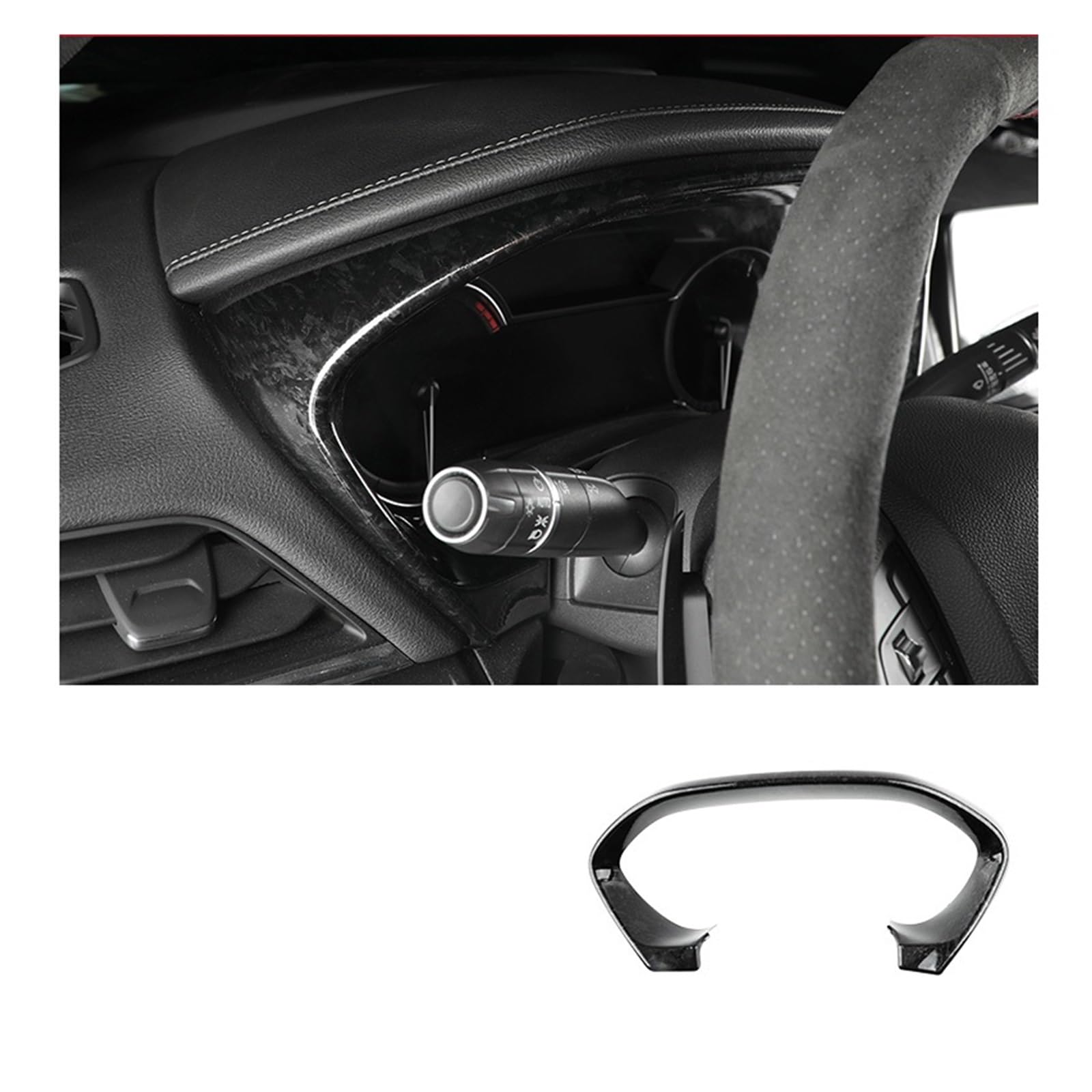 Auto Dashboard Dekoration Streifen Kompatibel for Cadillac CT4 ABS Carbon Faser Bord Rahmen Trim Innen Modifikation Aufkleber(Style 3) von HXYUA