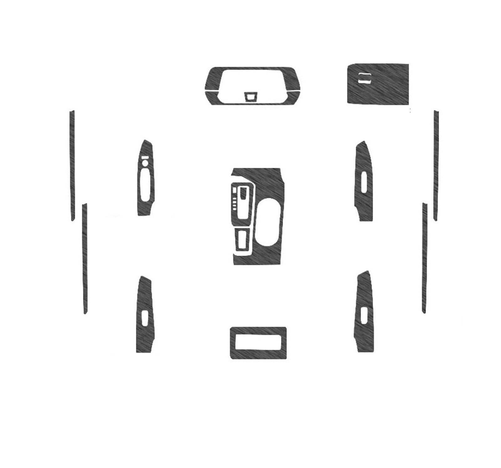 Auto-Innenaufkleber, kompatibel mit Nissan Altima L34 2019–2022, anhebbare Fensterverkleidung, Getriebe-Armaturenbrett-Schutzfolie, Auto-Zubehör(Black) von HXYUA