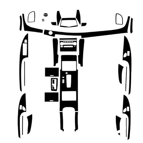 Auto-Styling Auto Innen Mittelkonsole Farbwechsel Carbon Faser Form Aufkleber Aufkleber Kompatibel for Nissan Teana 2008-2012(Silver) von HXYUA