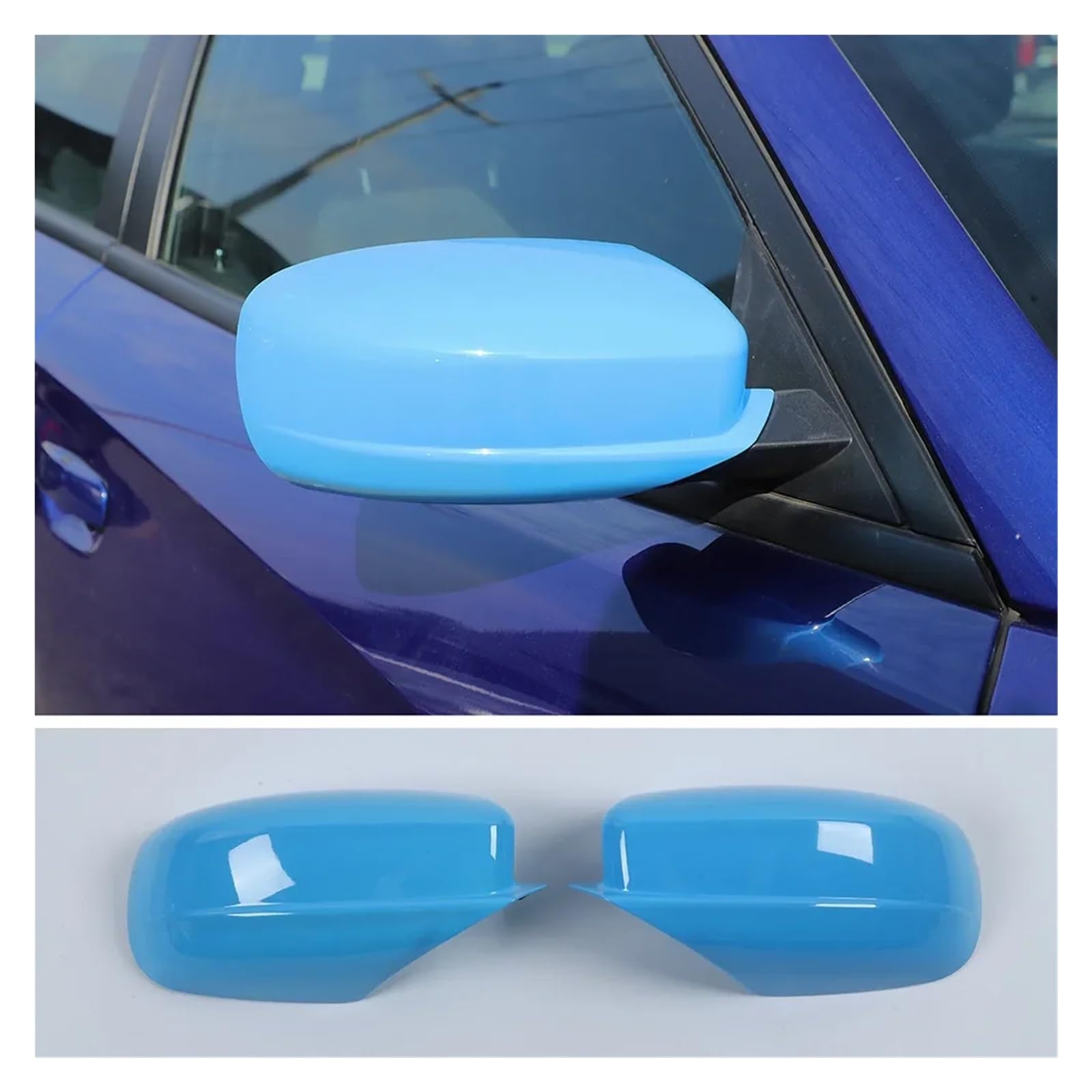 HXYUA 2Pcs ABS Seite Rückspiegel Kappen Abdeckung Dekorative Trim Kompatibel for Dodge Charger 2015-2023 Außen Auto Zubehör(Light blue1) von HXYUA