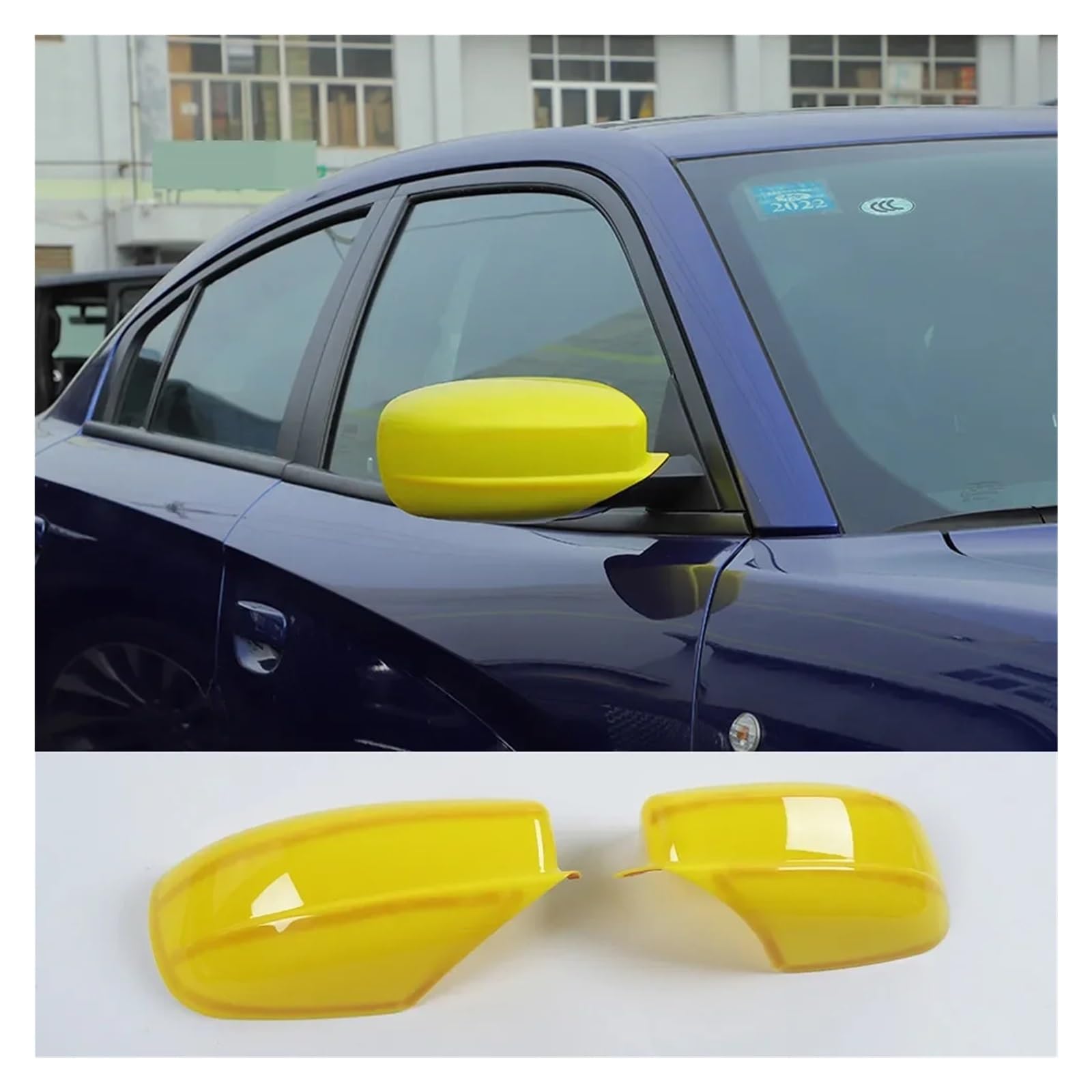 HXYUA 2Pcs ABS Seite Rückspiegel Kappen Abdeckung Dekorative Trim Kompatibel for Dodge Charger 2015-2023 Außen Auto Zubehör(Yellow1) von HXYUA