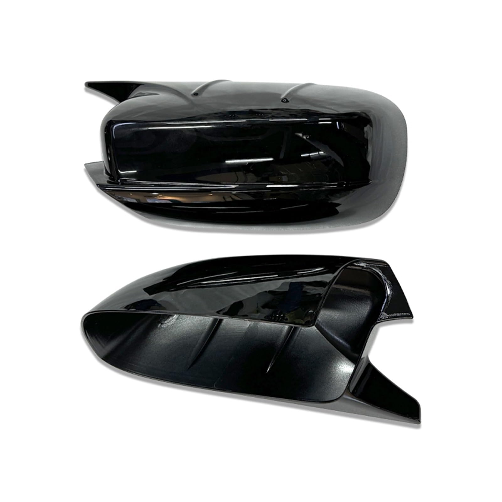 HXYUA Kompatibel for Dodge Charger 2015–2023, Spiegelabdeckung mit Ochsenhorn, Auto-Seitenspiegelgehäuse, glänzend schwarze Abdeckkappen, Ersatz-Autoteile von HXYUA