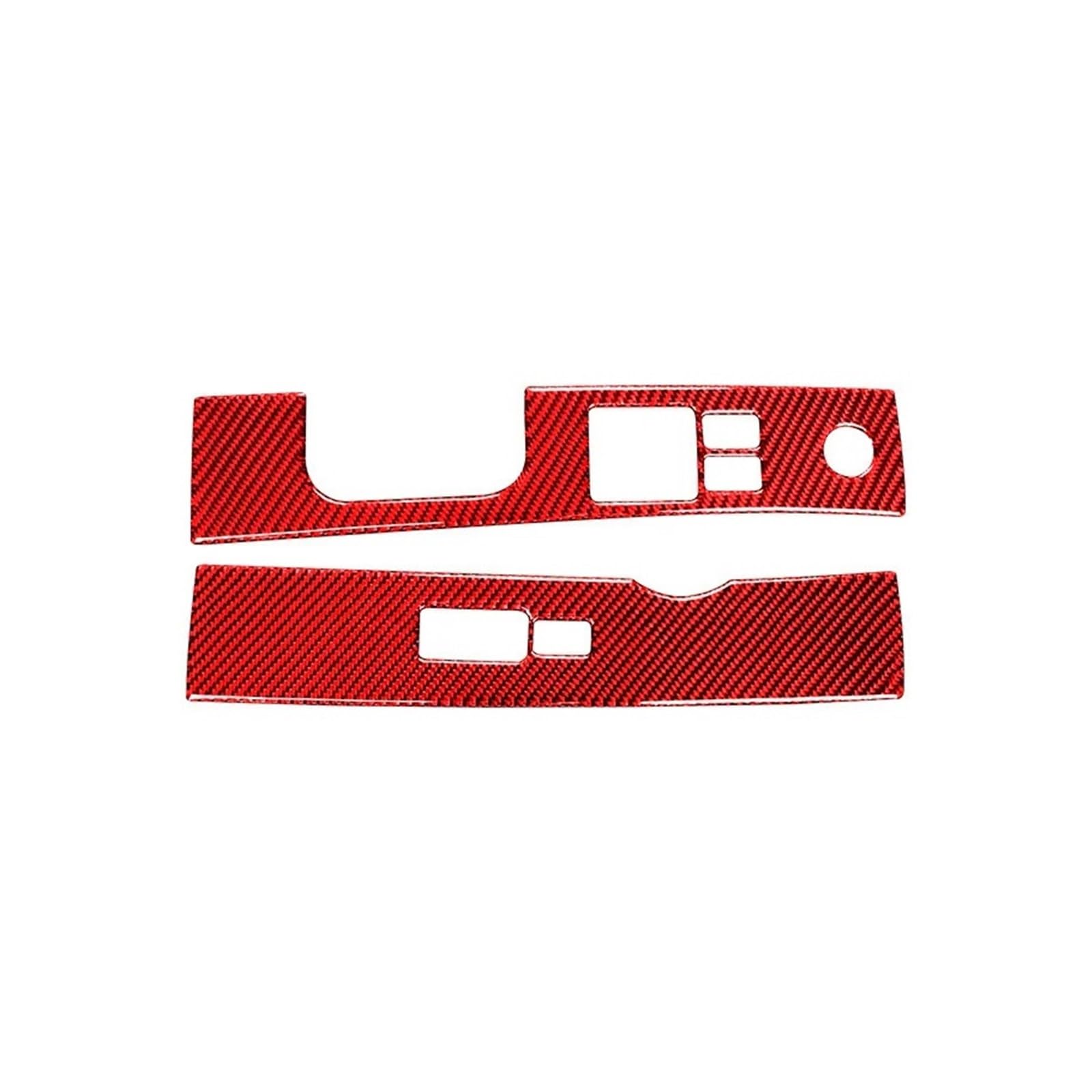 Kompatibel for Nissan 350Z Z33 2003–2009, rot, echte Kohlefaser, andere Innenausstattung, Fenster-Seitenrahmen-Trim-Aufkleber, Auto-Styling(Window Trim LHD) von HXYUA