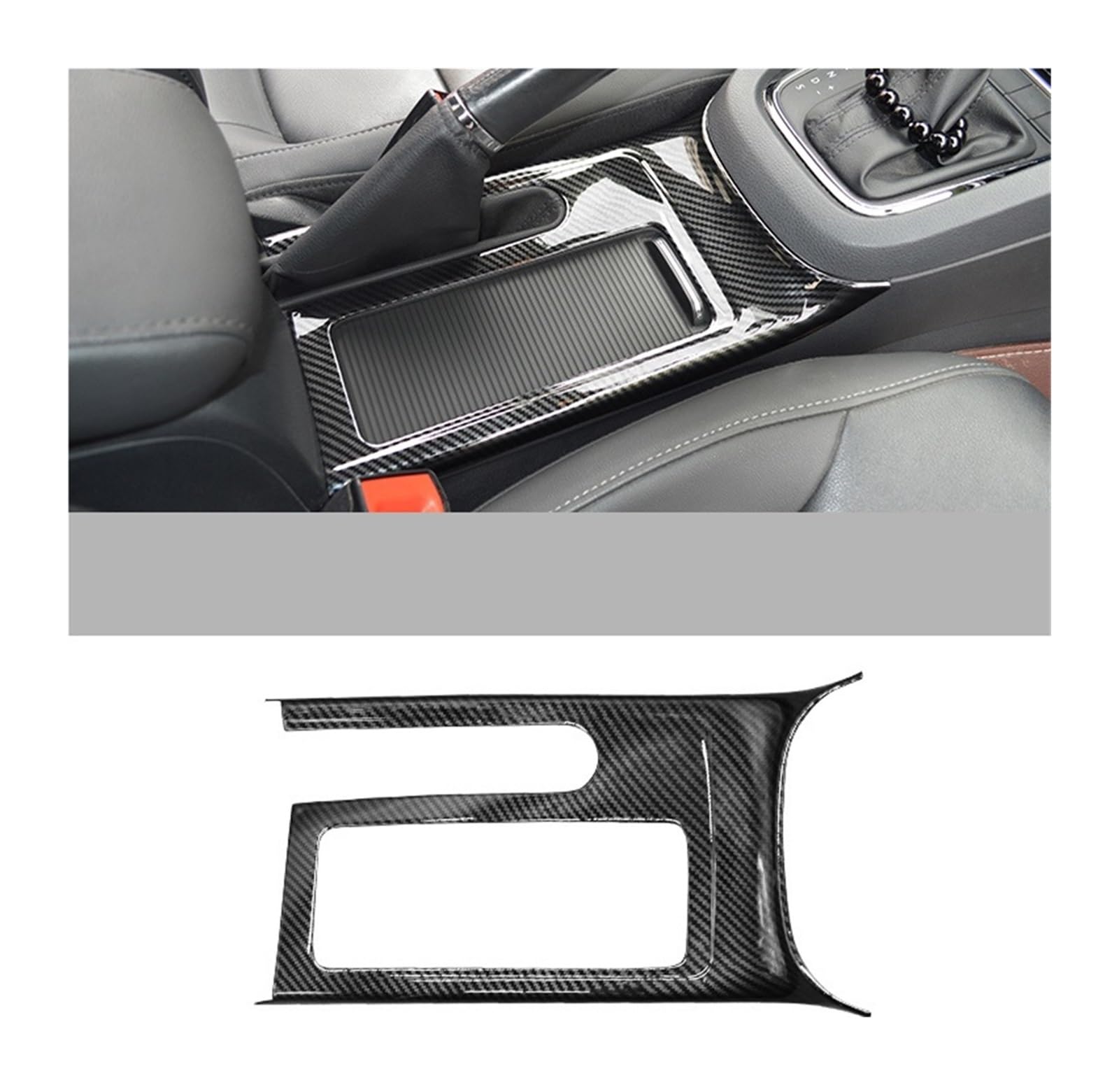 Kompatibel for Volkswagen Jetta 2015 2016 2017 2018 Links Hand Stick Innen Wasser Tasse Panel Abdeckung Aufkleber Trim Auto Styling(Style b 15-18) von HXYUA