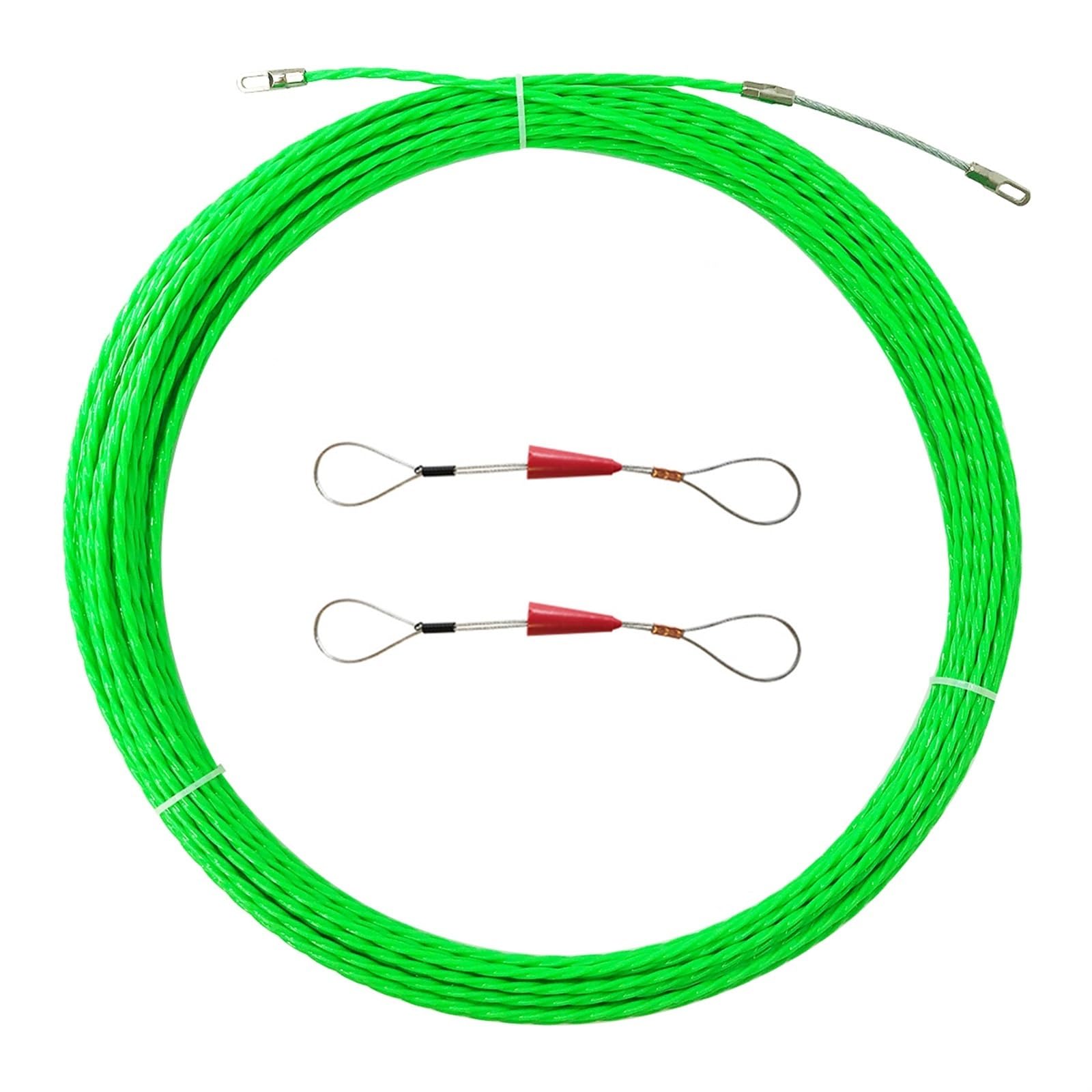 HYBZDKEOP elektrische Kabel abzieher aus Nylon， 4 mm 30 m Einziehdraht, Einziehband for Elektrokabel, Einfädler-Set for Stangen durch die Wand(10m) von HYBZDKEOP