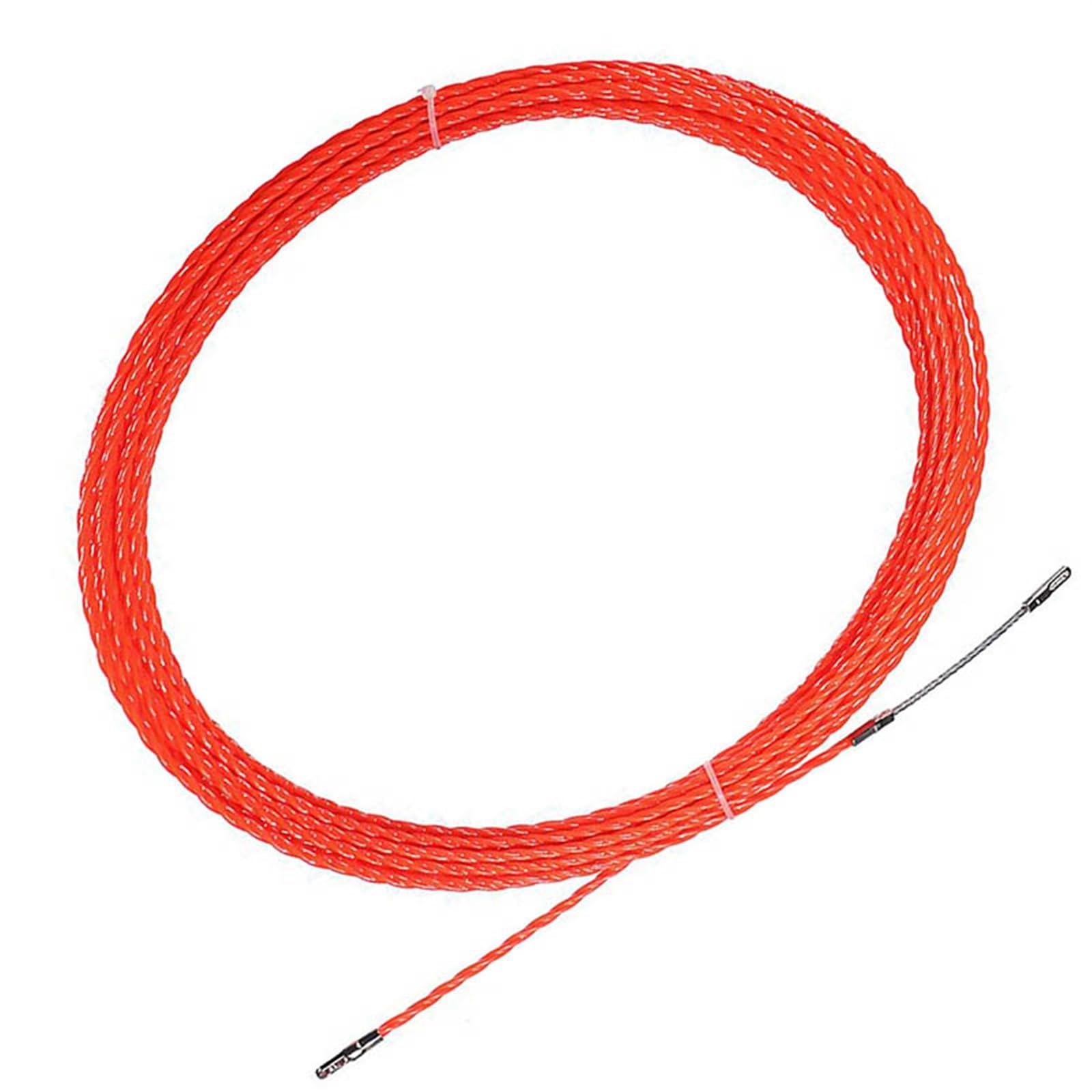 elektrische kabel abzieher aus nylon， 4-mm-Glasfaser-Rollenschieber, 10–50 m roter Kabelzieher, Werkzeug for Einziehen von Kabelkanälen mit Einziehband, Werkzeug for elektrische Wandkabelkanäle in der von HYBZDKEOP