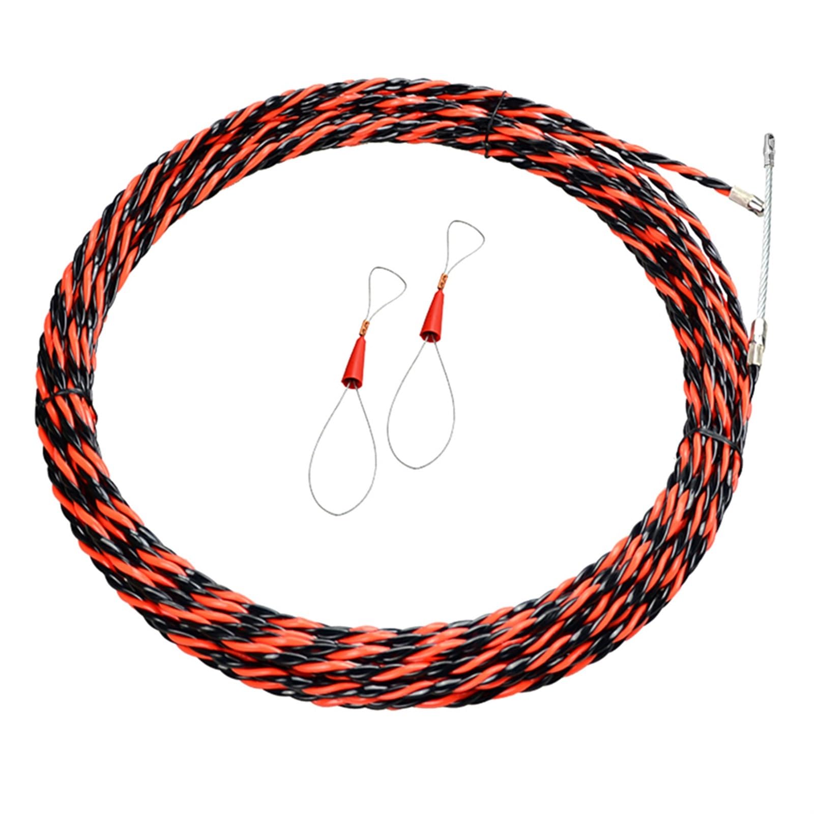 HYBZDKEOP elektrische Kabel abzieher aus Nylon， 5 mm Elektrokabel ziehen, Einziehhilfe for Fischbanddrähte, 3-adrige Einfädler for die Wand, Bauwerkzeugsätze(Silver,5mm x15m) von HYBZDKEOP