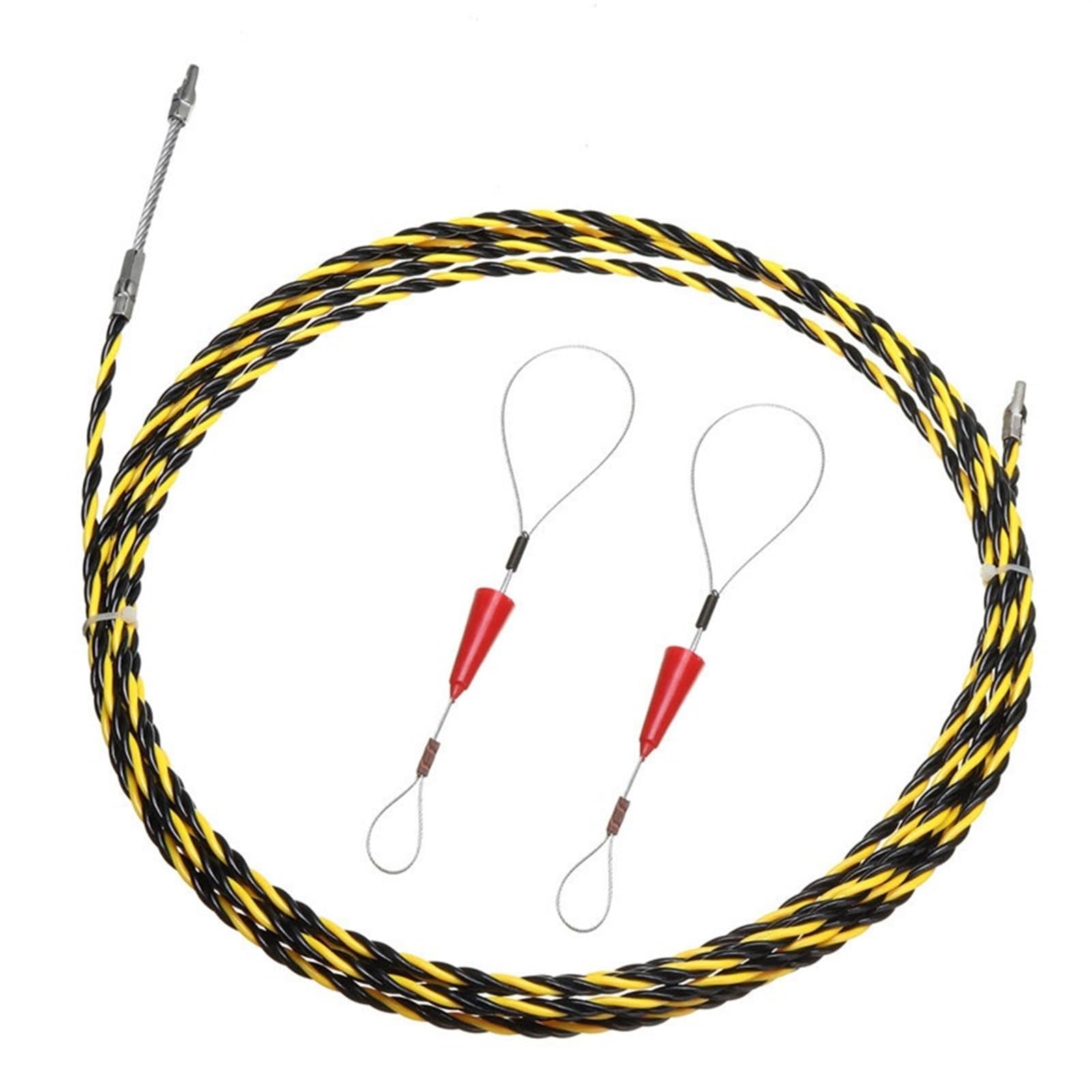 HYBZDKEOP elektrische Kabel abzieher aus Nylon， 6-mm-Einfädler, 5/10/15/20/25/30/50 m Kabel-Push-Puller, Laufabzieher-Konstruktionswerkzeug, Kabelführungsgerät(10M) von HYBZDKEOP