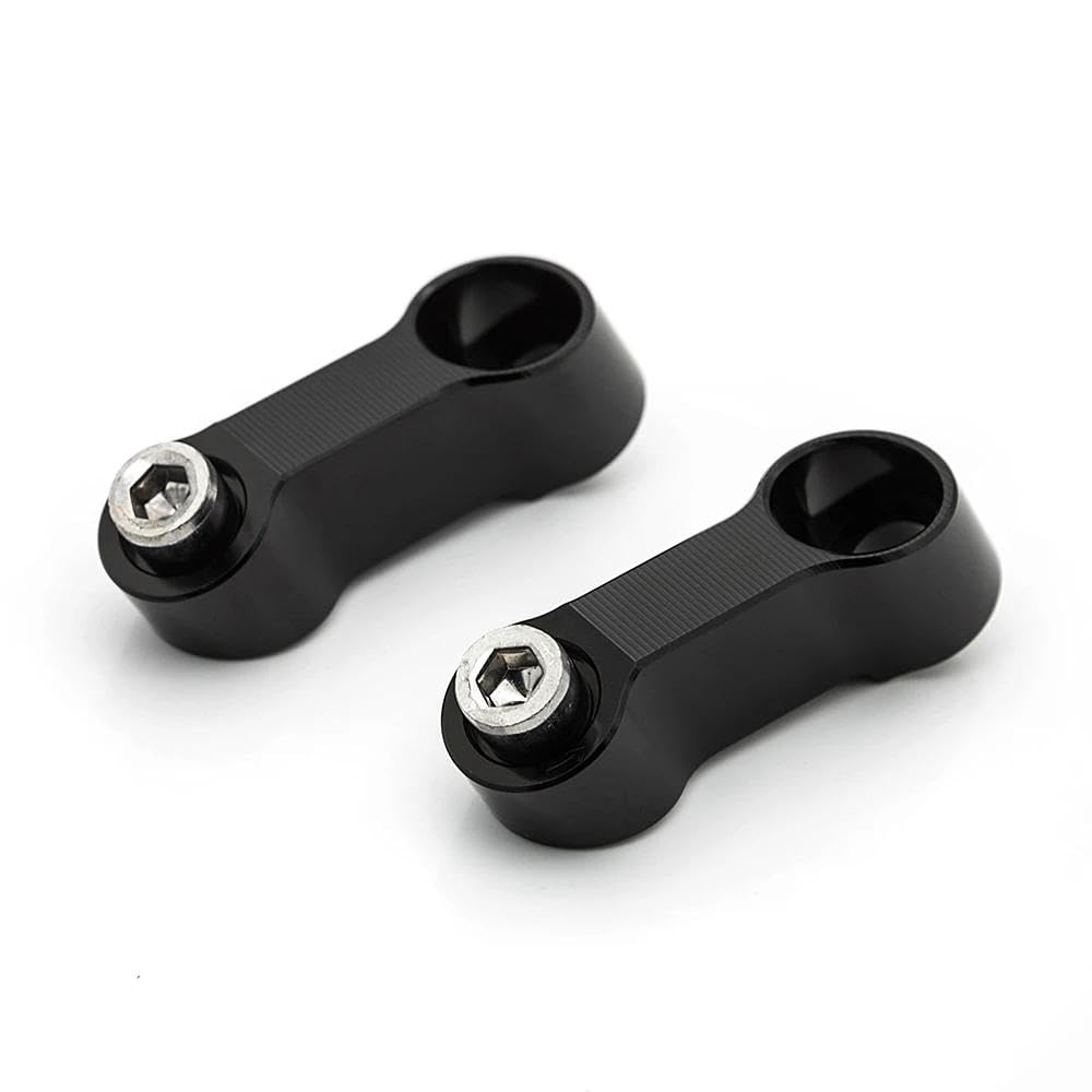 CNC Universal Aluminium Motorrad Spiegelhalterung Riser Extender Adapter Moto M10 Zubehör (M10X1.25 (rechts + linksgewinde) von HYEPIVOT