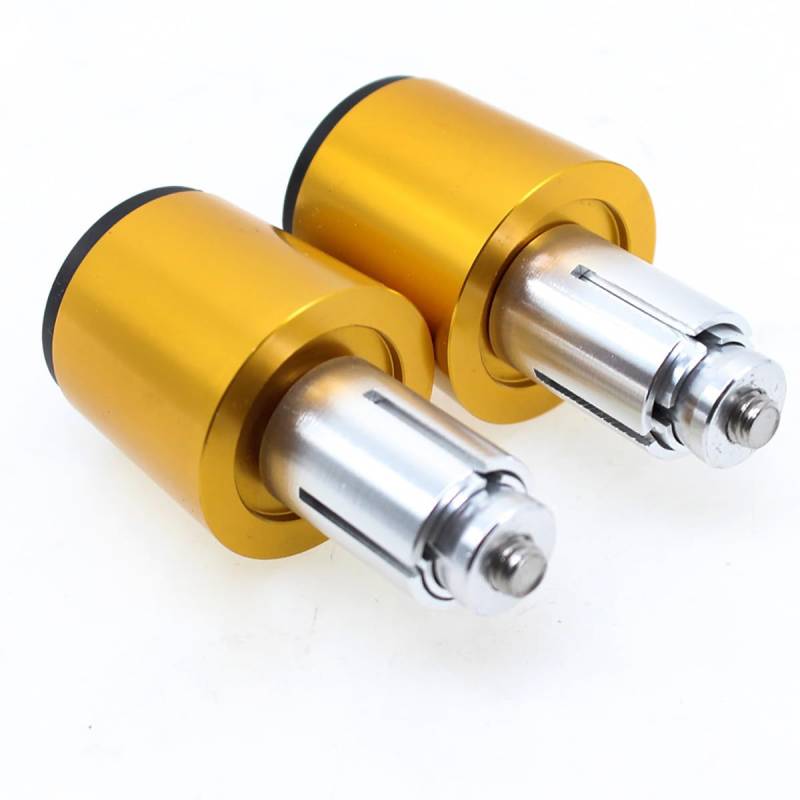 Motorrad-Lenkerendkappen, Stopfenenden für 13–14 mm und 17–18 mm Lenker-Innendurchmesser – Aluminium-Legierung, Zubehör, Gold von HYEPIVOT