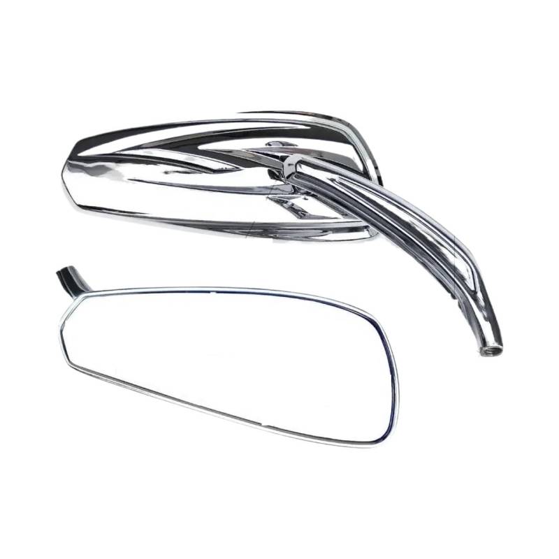 HYPERICIN Motorrad Spiegel Motorrad Rückspiegel Motorrad Seite Rückspiegel Für Sportster Iron 883 Street Glide Reiter 8/10mm Spiegel für Lenkerende(Chrome) von HYPERICIN